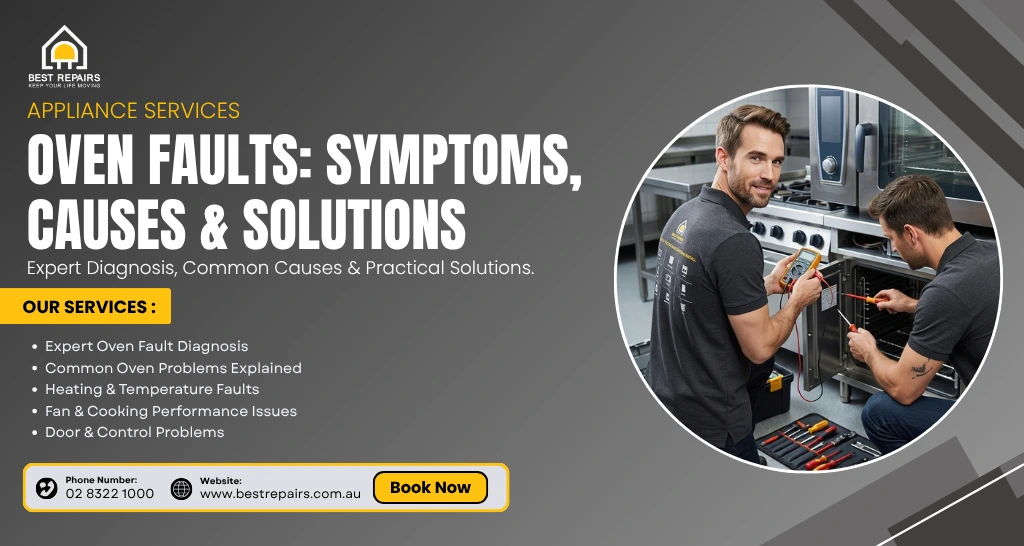 Oven faults symptoms causes and solutions