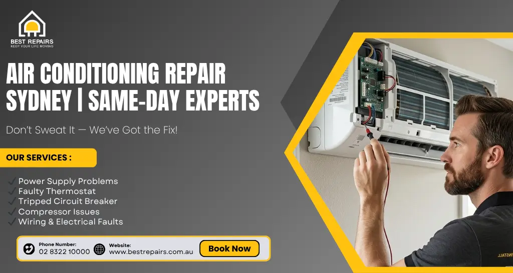 Technician performing Air Conditioning Repair Sydney in residential home