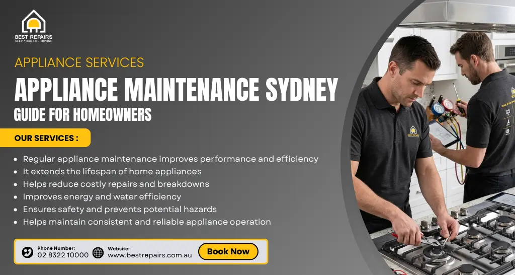 Appliance maintenance service in Sydney by expert technician.