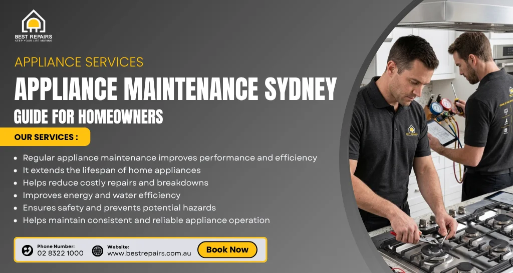 Appliance maintenance service in Sydney by expert technician.