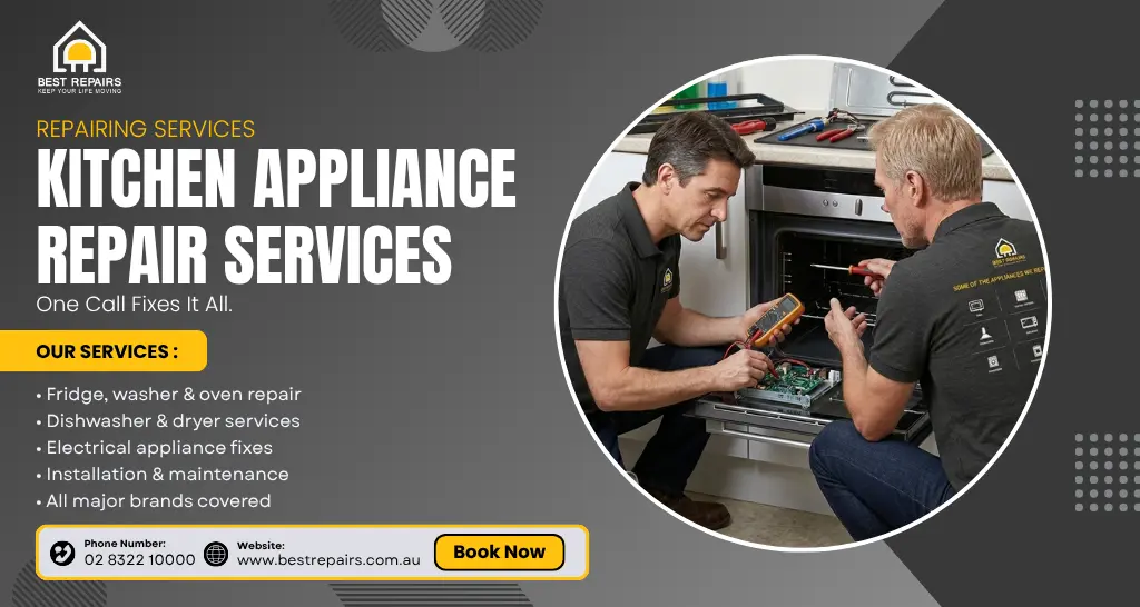 Professional kitchen appliance repairs service for ovens, cooktops, dishwashers and other home and commercial kitchen appliances.