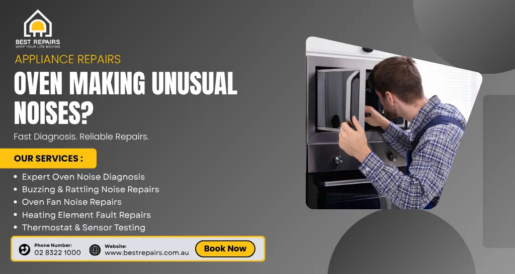 Technician repairing an oven making unusual noises in Sydney