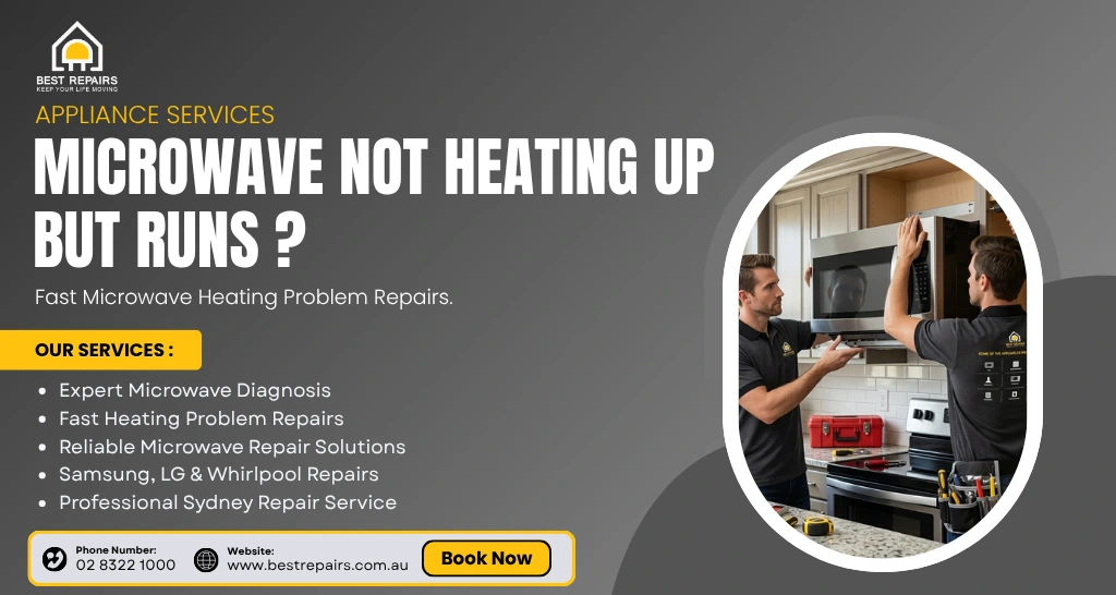Microwave not heating up but runs – microwave heating problem diagnosis and repair in Sydney
