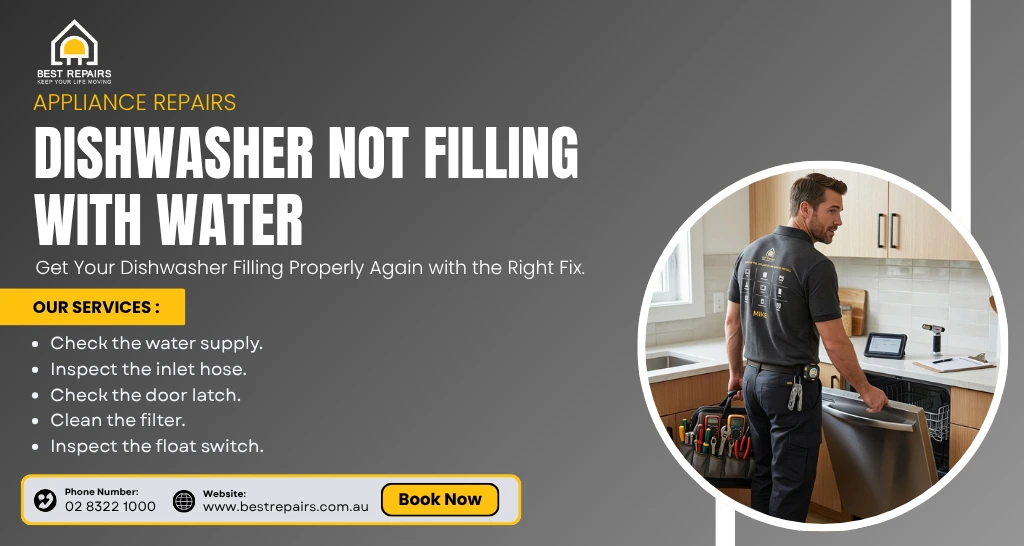 Dishwasher not filling with water troubleshooting and repair guide